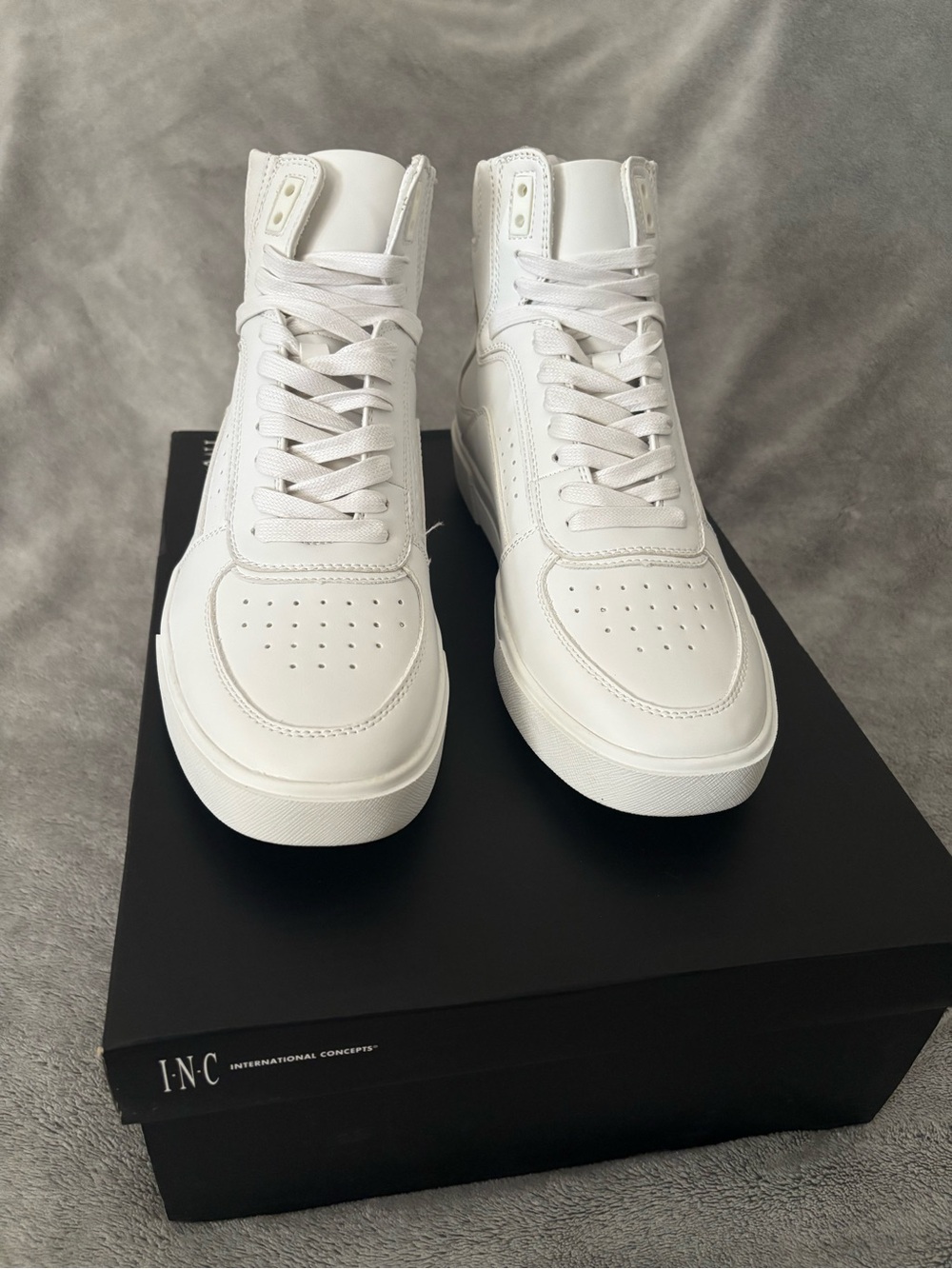 INC International Concepts Men's White High-Top Sneakers